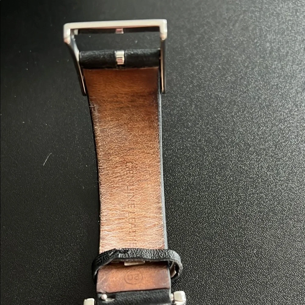 Skagen Men's Black Leather Watch